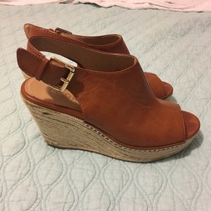 Fall sale -Summer Wedges Toffee Brown